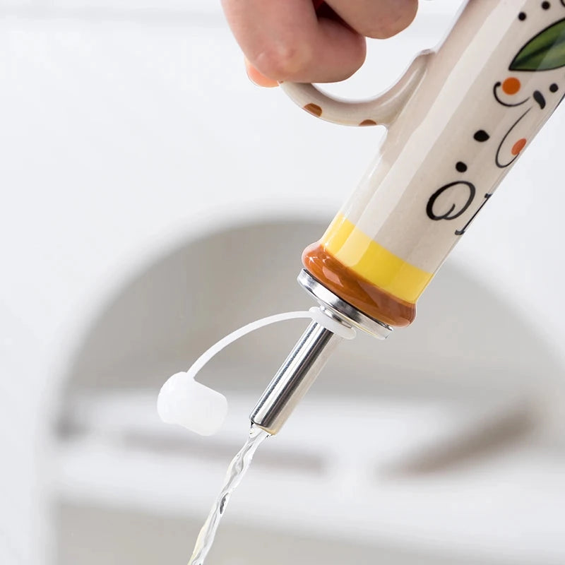 Amalfi Olive Oil Bottle | Ceramic Dispenser | Kitchen Decor