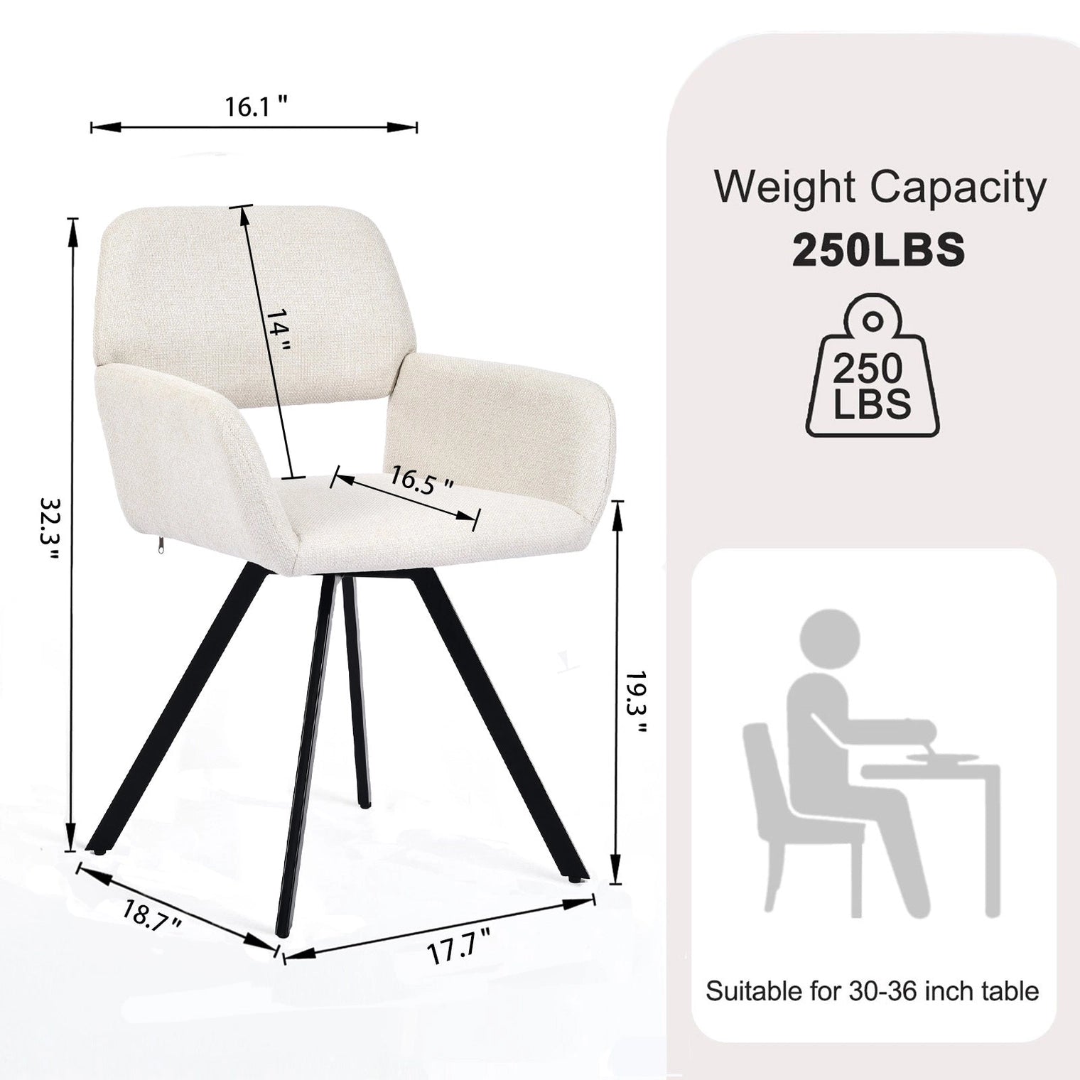 Stan 5 Piece Walnut & California Upholstered Dining Set