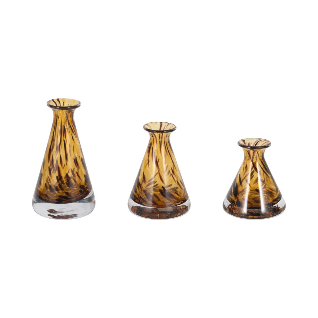 Glass Unique Veneta Bottle Set of 3