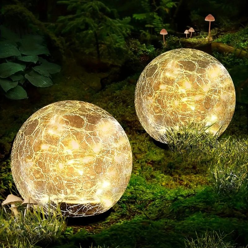 Solar Globe Lights 2-Piece Set