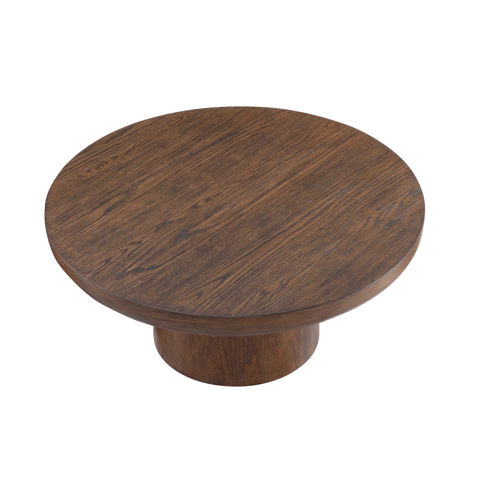 Round Coffee Table with Cylindrical Leg