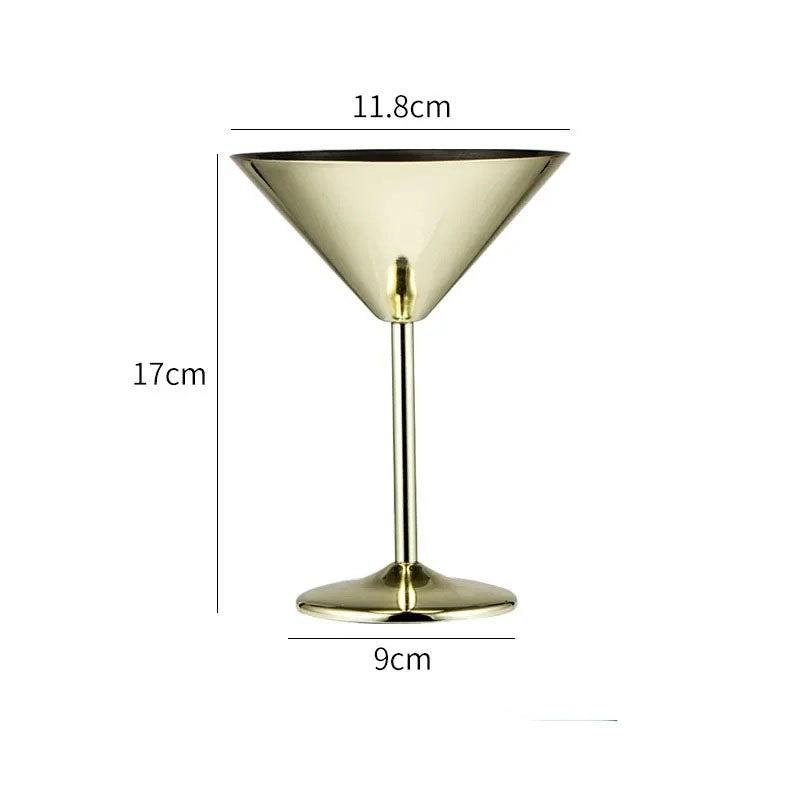 Stainless Steel Martini Glasses (Set of 6)