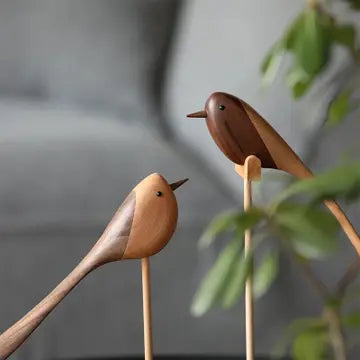 Wooden Birds (Set of 2)
