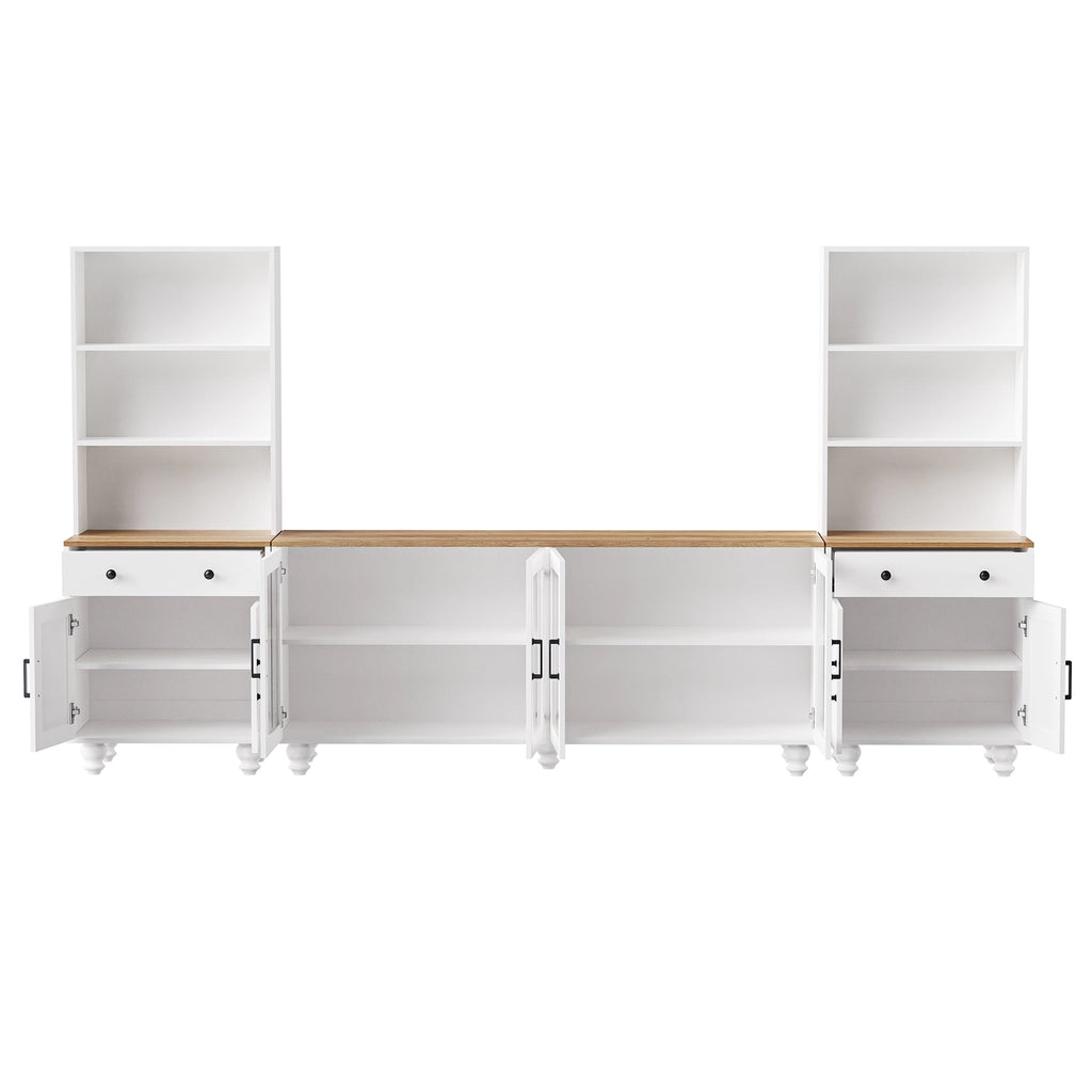 Entertainment Wall Unit Tv Stand & Adjustable Shelves