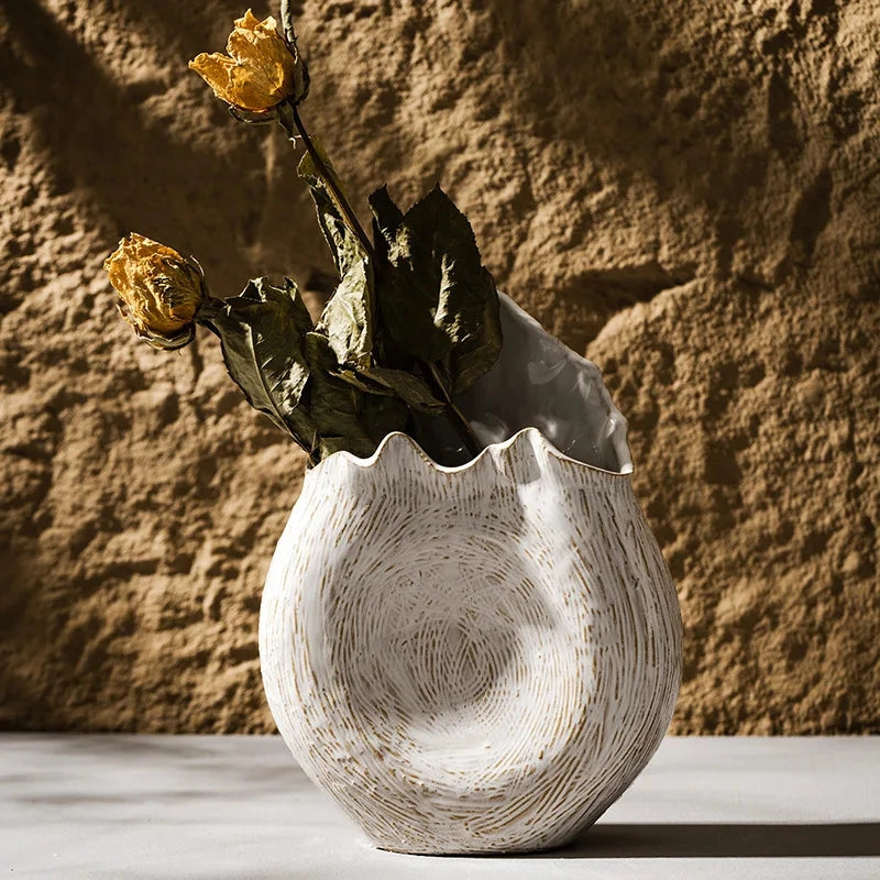 Irregular Geometric Ceramic Vase