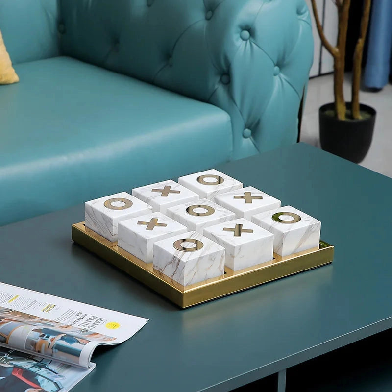 Marble Tic-Tac-Toe Board