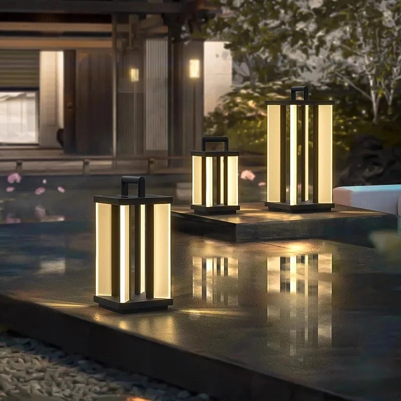 Luxury Black Villa Solar Lamps