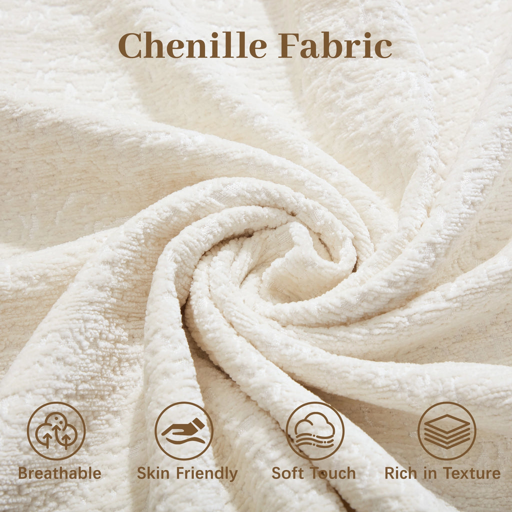 Beige Chenille Ergonomic Sofa-Single Seat/4-Seat+1 Ottoman