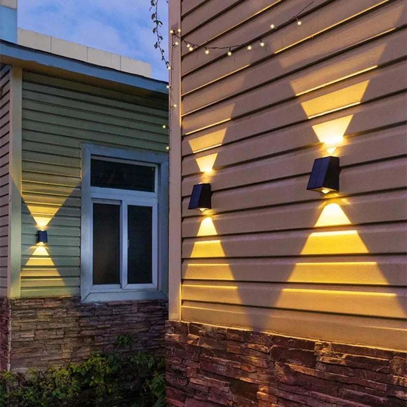 Solar Outdoor Wall Lights 4-Piece Set