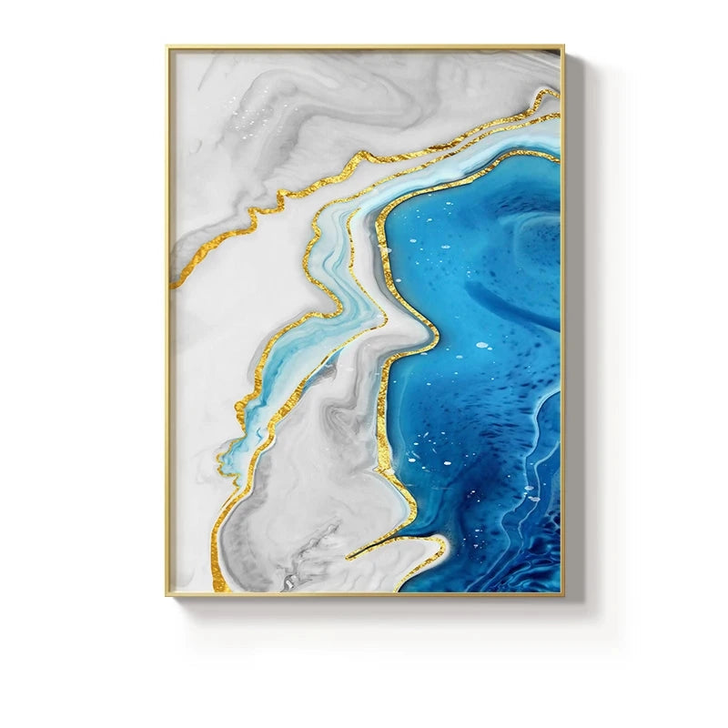 Blue Agate Water Canvas
