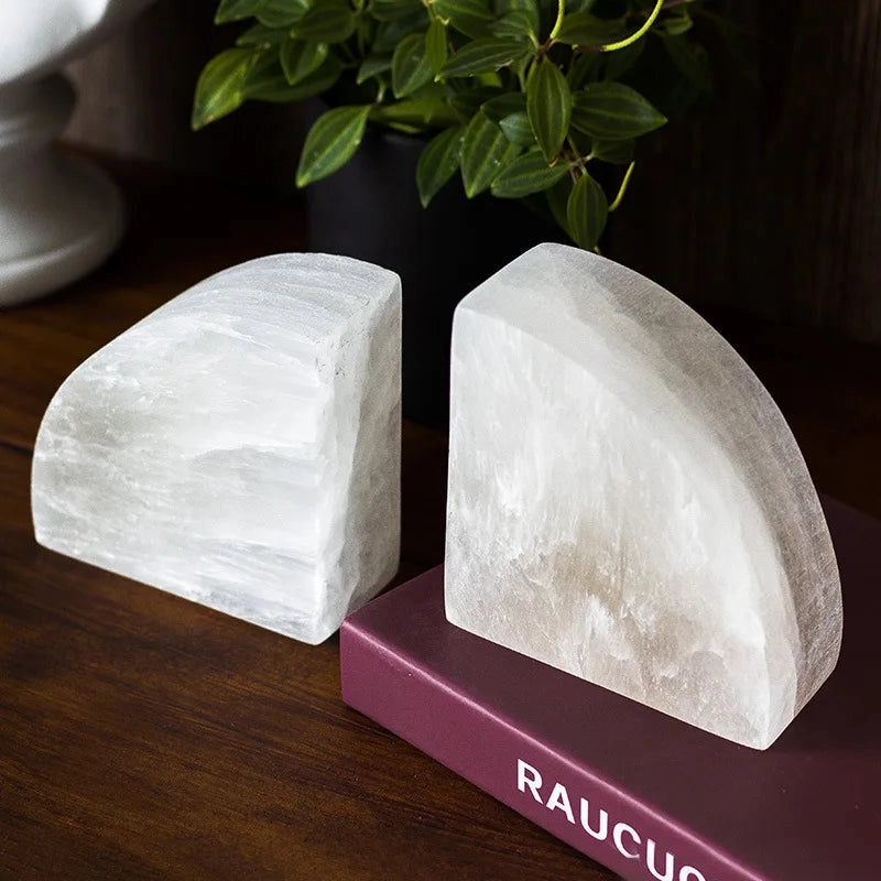 White Onyx Book Ends (Set of 2)