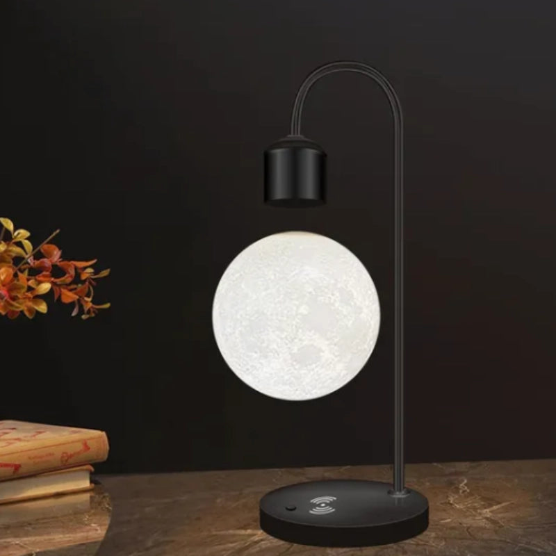 Levitating Wireless Charging Moon Lamp
