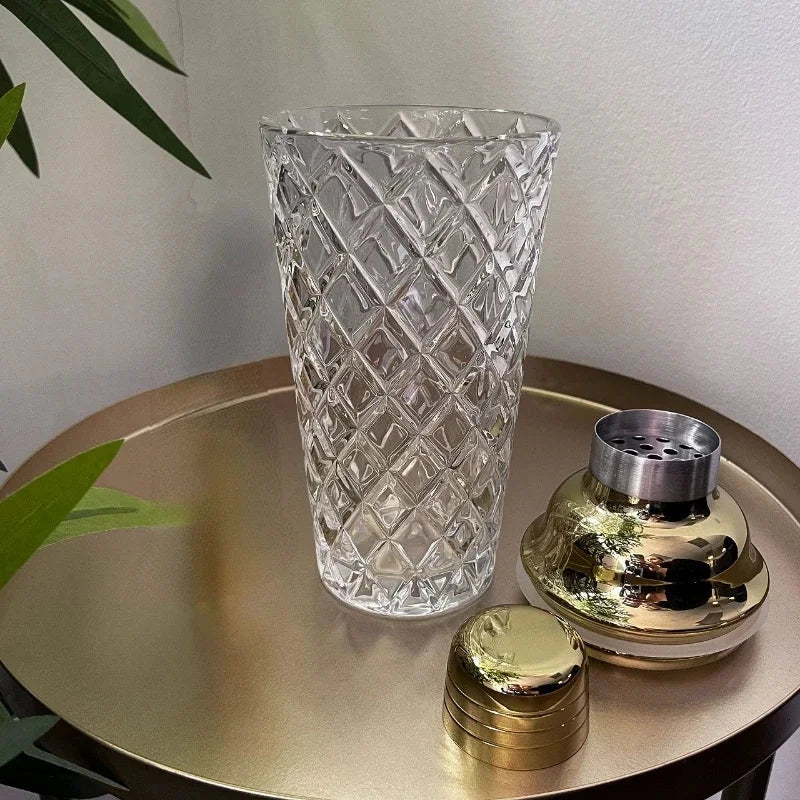 Vintage Glass Cocktail Shaker