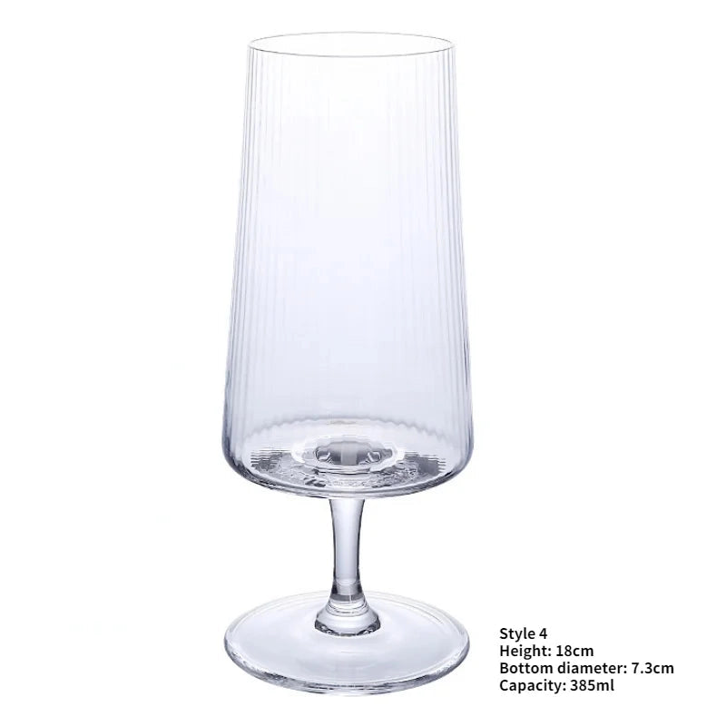 Ribbed Wine Glasses (Set of 4)