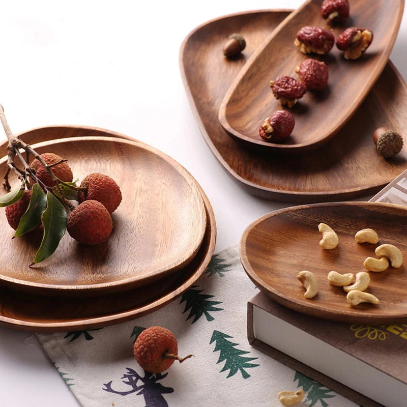 Acacia Serving 5-PC Set | Wooden Serveware | Table Display