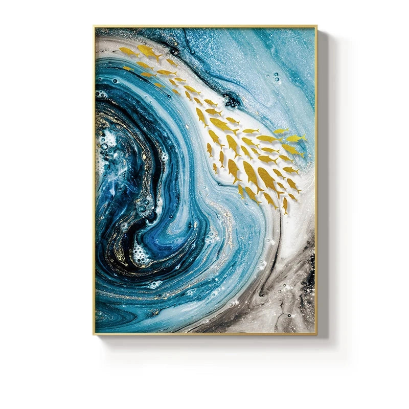 Blue Agate Water Canvas