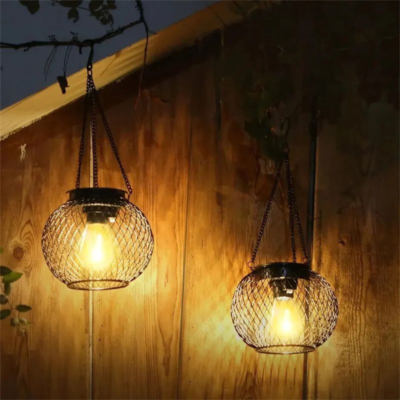 Black Hanging Solar Lanterns | Outdoor Led | Garden Décor