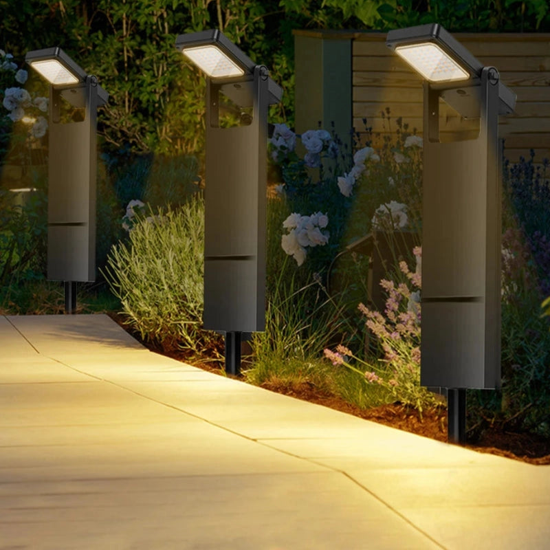 2-PC Adjustable Solar Pathway Lights | Outdoor Lights | Led