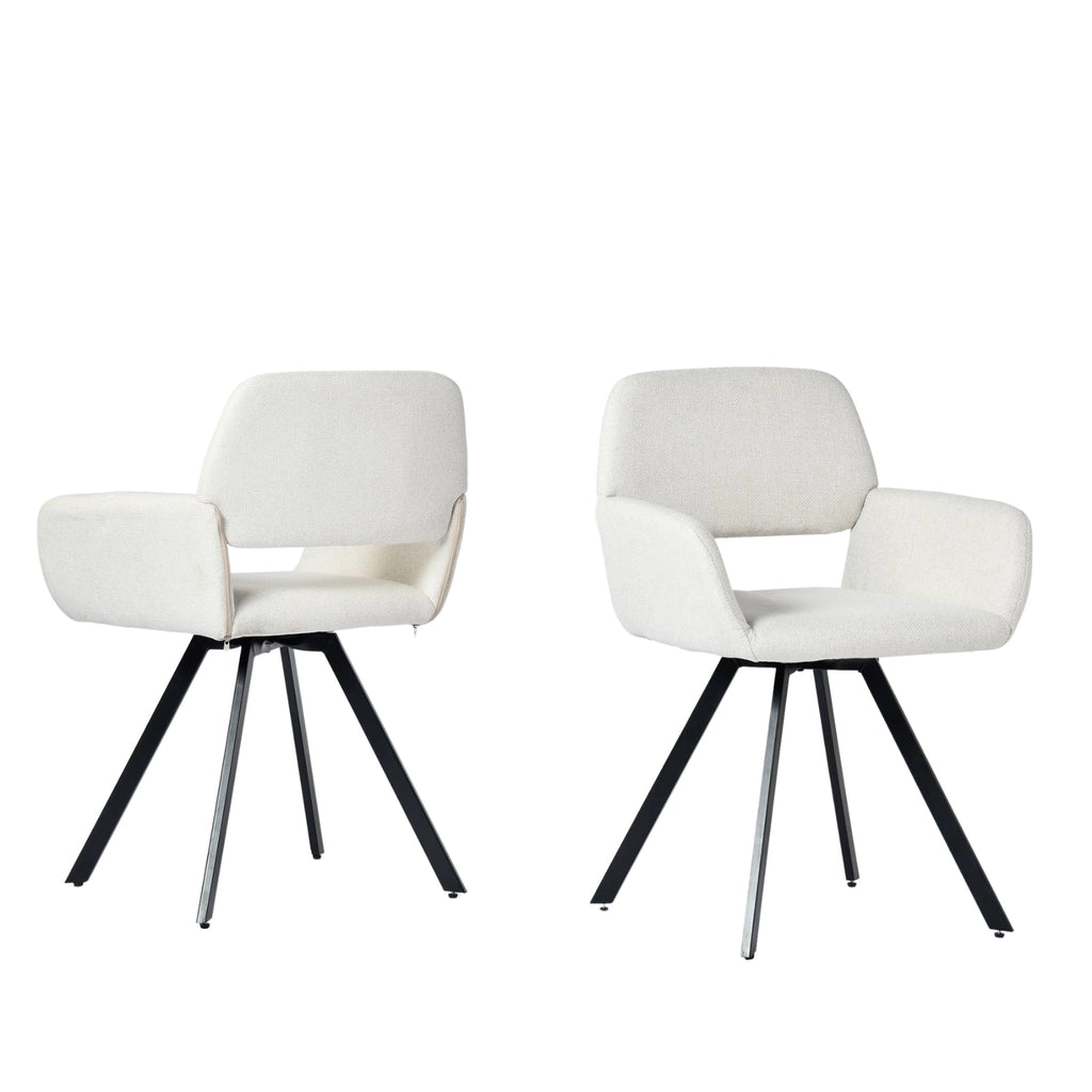 Stan 5 Piece Walnut & California Upholstered Dining Set