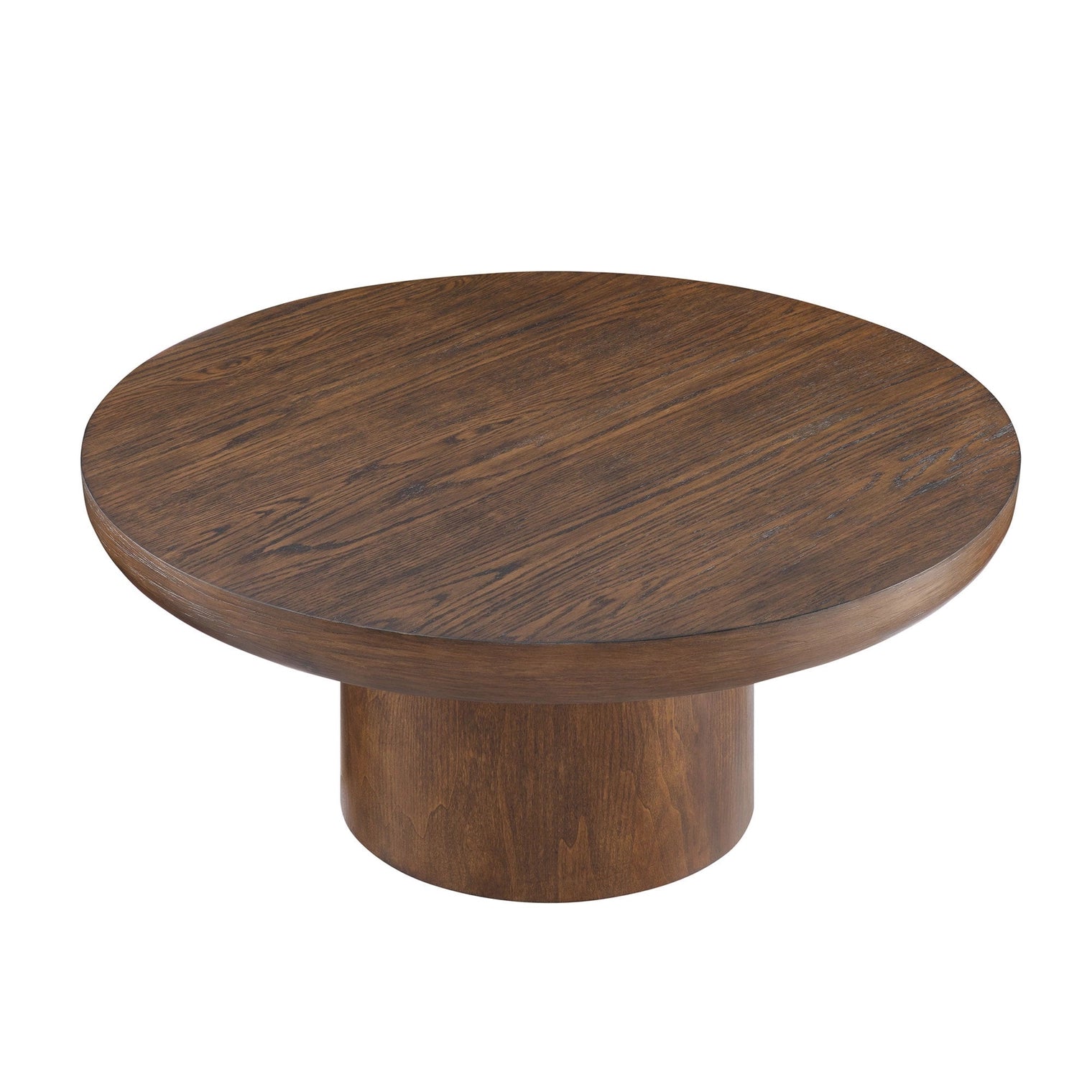 Round Coffee Table with Cylindrical Leg