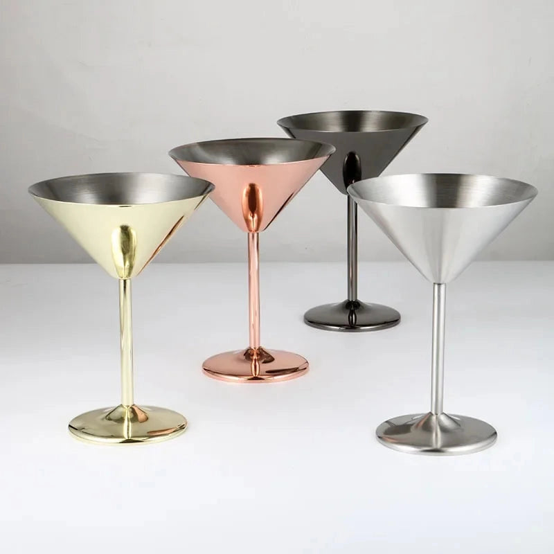 Stainless Steel Martini Glasses (Set of 6)