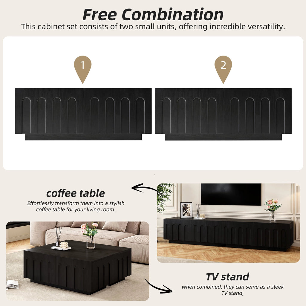 Elegant Tv Stand & Coffee Table Set