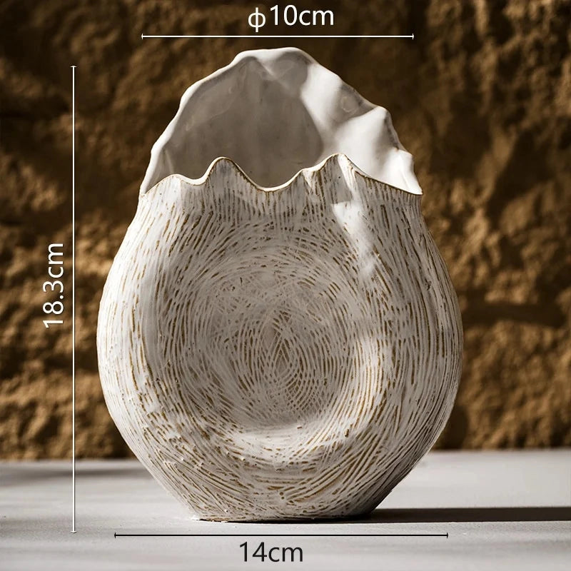 Irregular Geometric Ceramic Vase