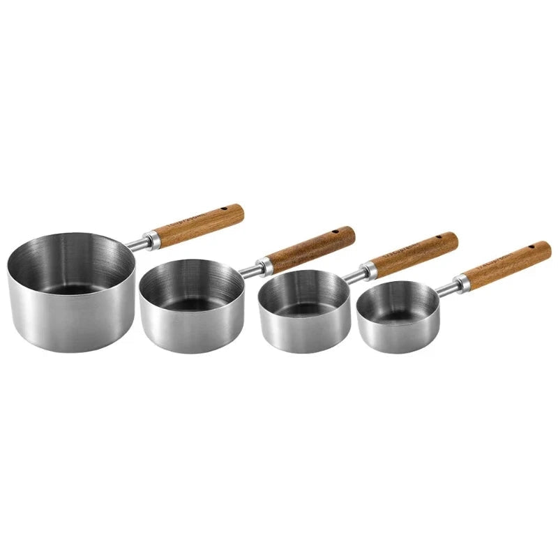 Stainless Steel Measuring 4-Piece Cup & Spoon Sets