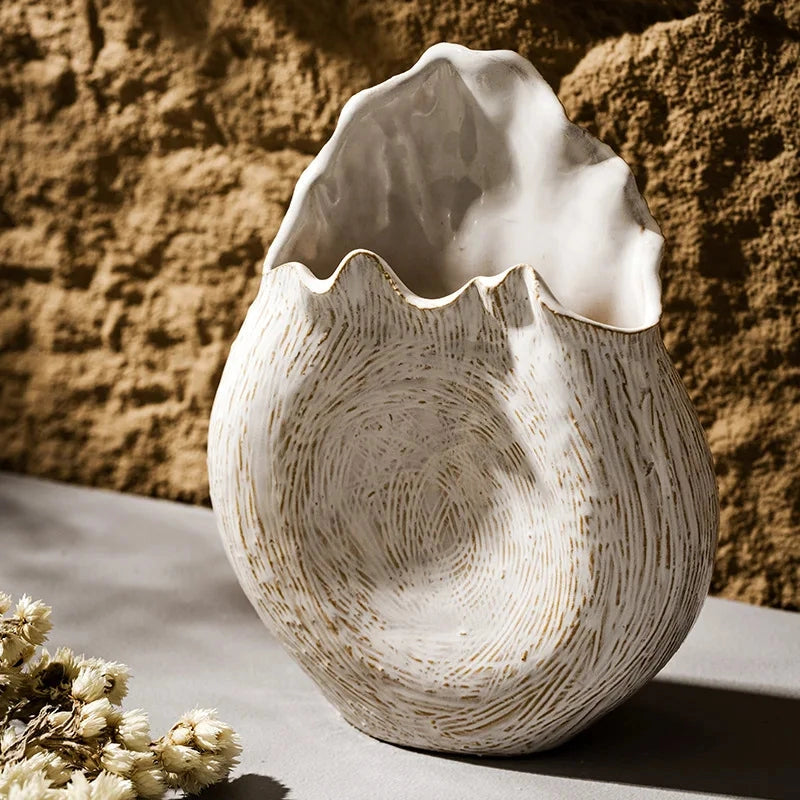 Irregular Geometric Ceramic Vase