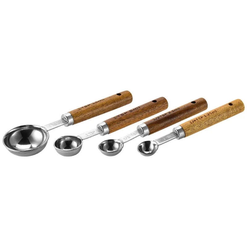 Stainless Steel Measuring 4-Piece Cup & Spoon Sets