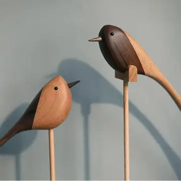 Wooden Birds (Set of 2)