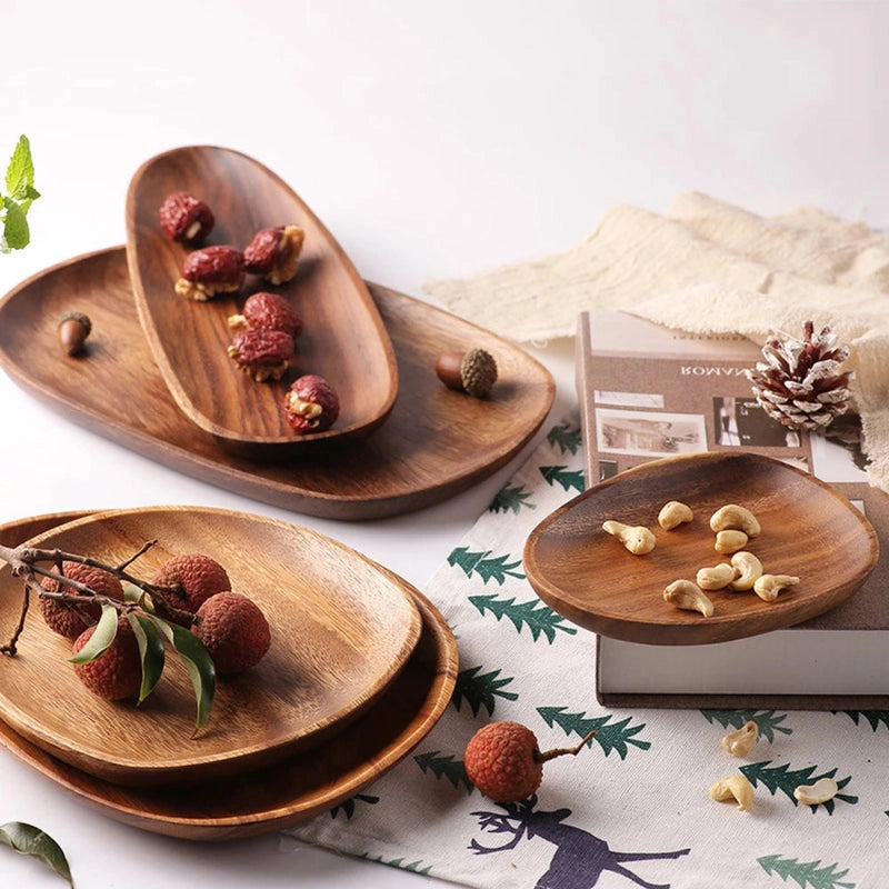 Acacia Serving 5-PC Set | Wooden Serveware | Table Display