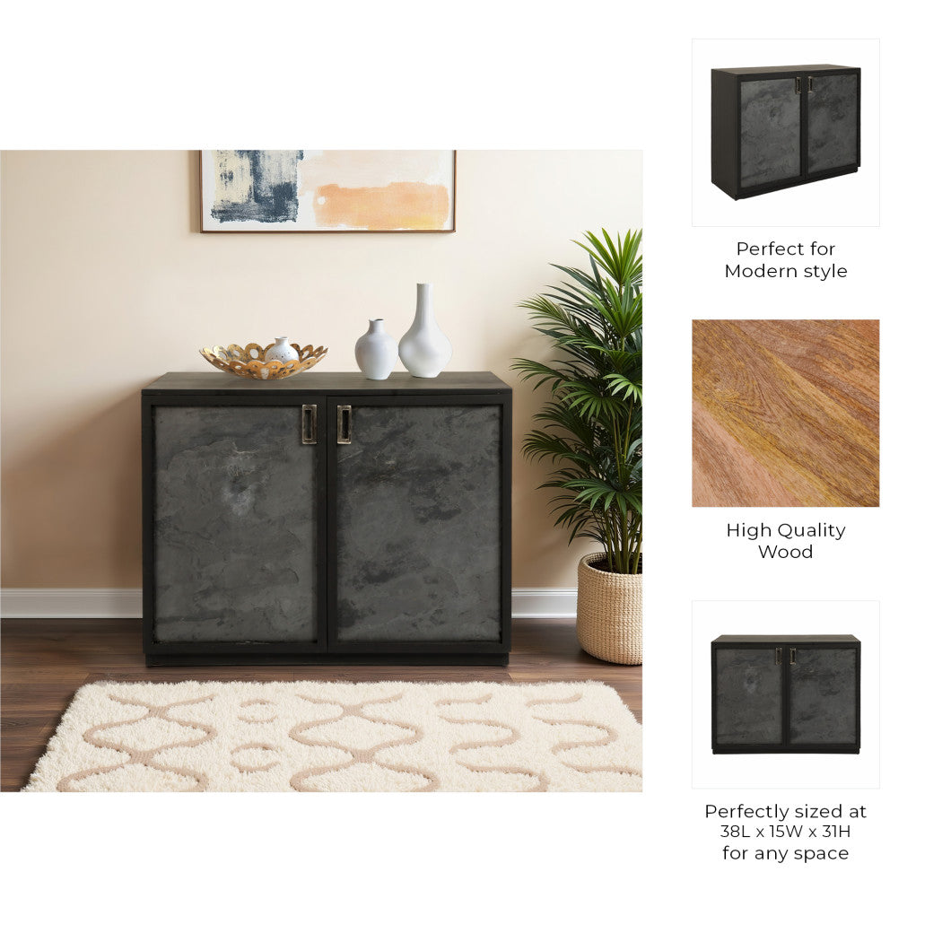 Mango Wood Modern Panel Doors Chest