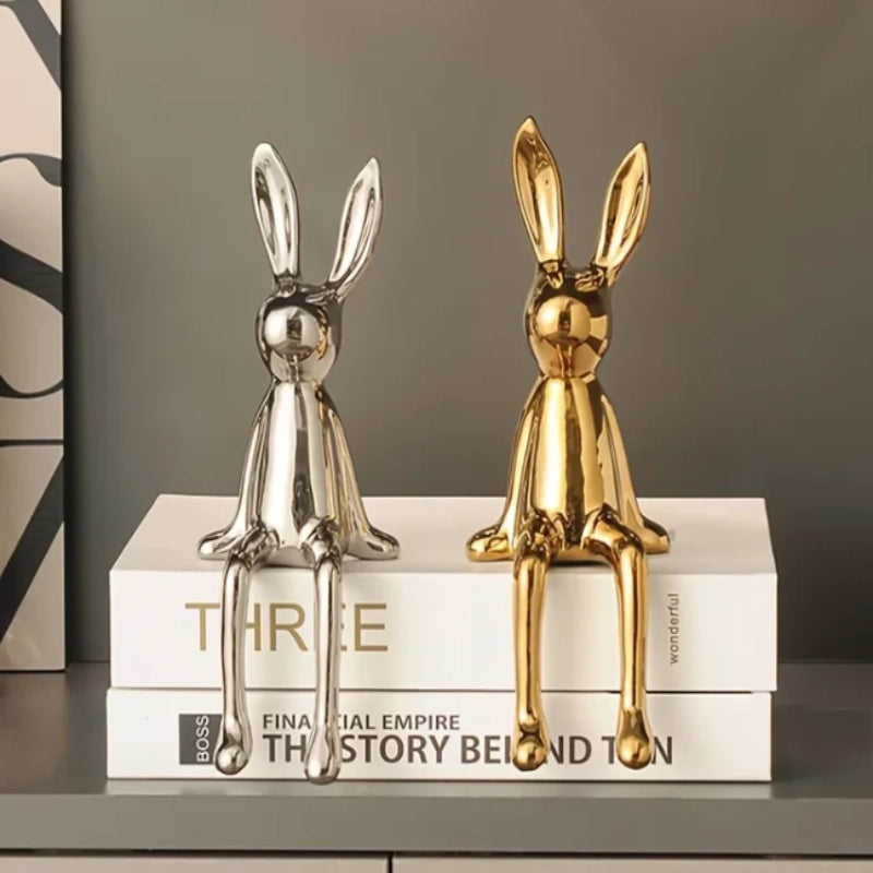 Long-Eared Sitting Rabbits