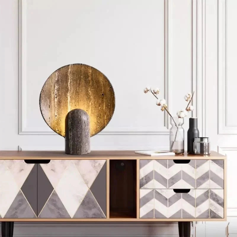 Faux Travertine Stone Lamp