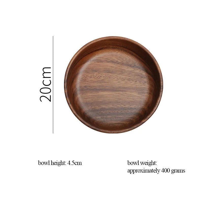 Walnut Wooden Bowls 4-Piece Sets