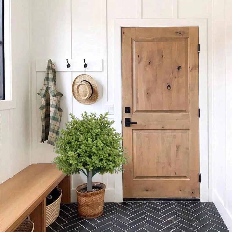 Green Artificial Uv Resistant Boxwood Trees