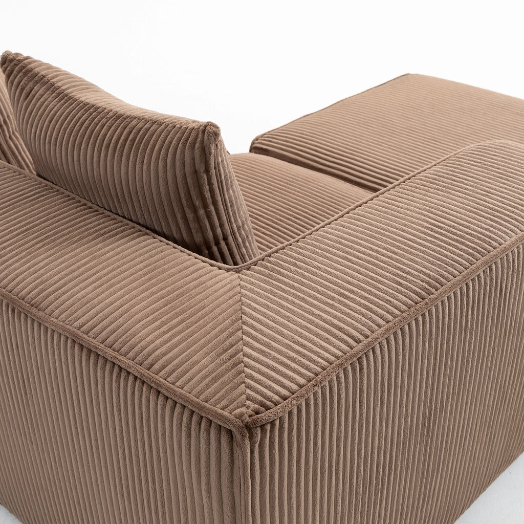 Modular Compression Sofa Set Plush Corduroy