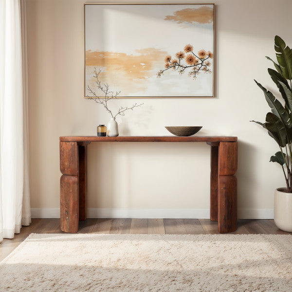 Reclaimed Wood Handcrafted Console Table