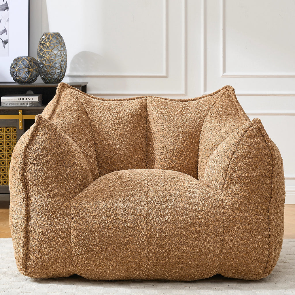 Indoor Oversized Bean Bag Chair & Soft Foam & Chenille Cover