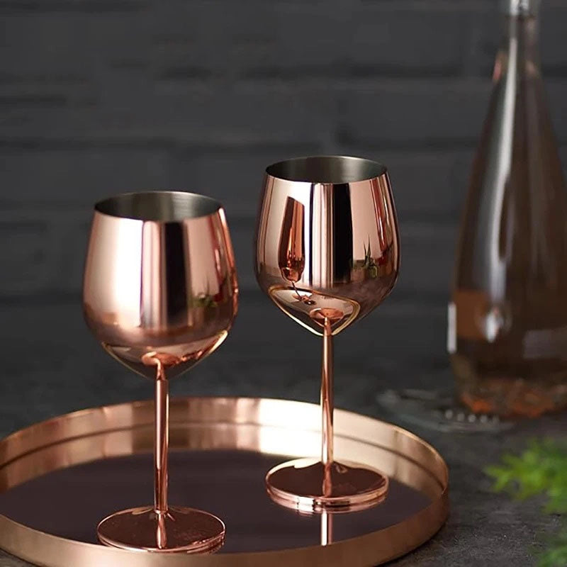 Stainless Steel Wine & Champagne Glasses 6-Piece Sets