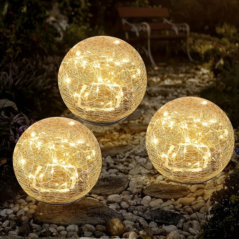 Solar Globe Lights 2-Piece Set