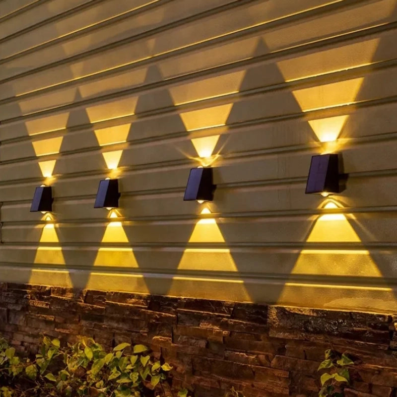 Solar Outdoor Wall Lights 4-Piece Set