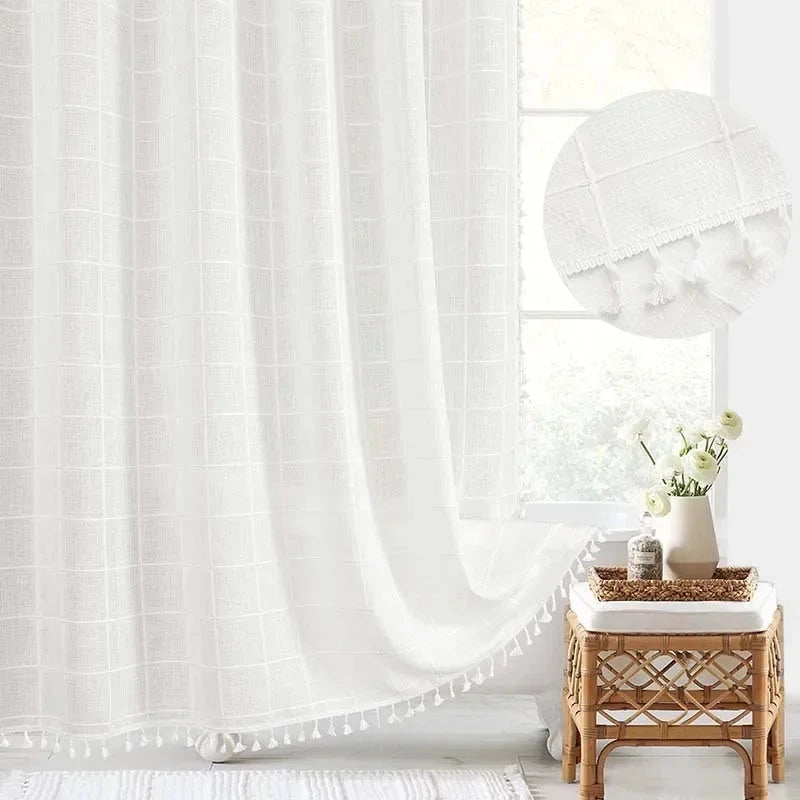 Bohemian Linen Shower Curtain