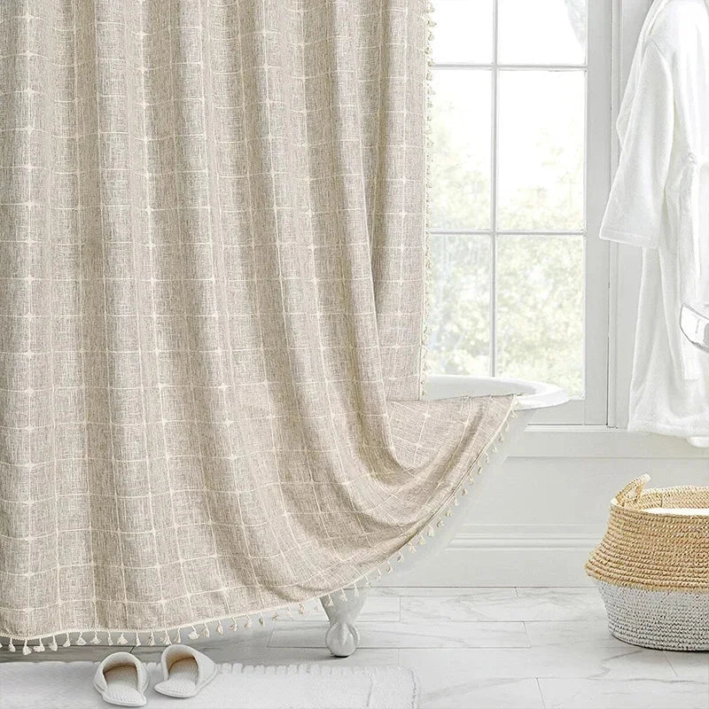 Bohemian Linen Shower Curtain