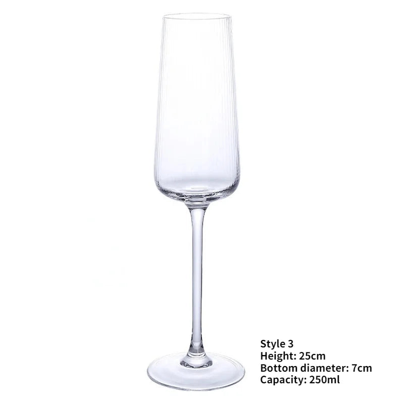 Ribbed Wine Glasses (Set of 4)