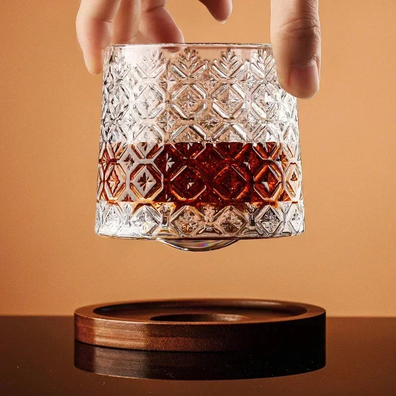Rotating Whiskey Glass