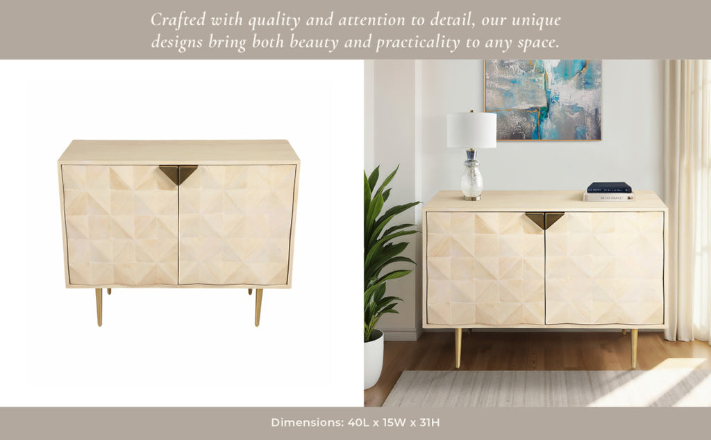 Wood Metal Modern Rectangle Chest