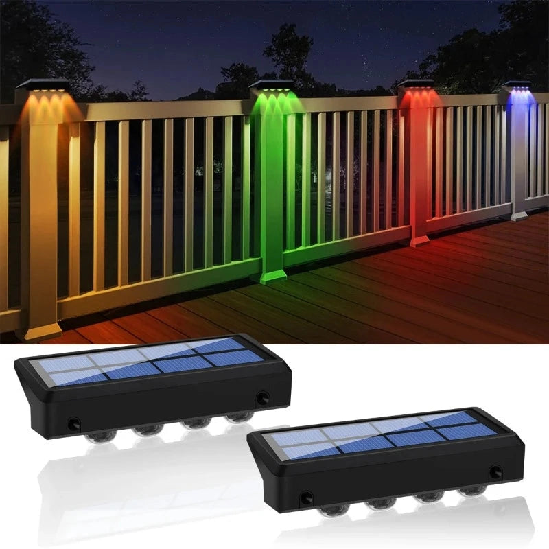 Solar Fence Lights 8-Piece Set