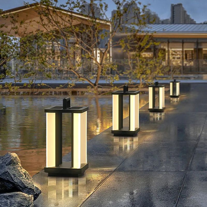 Luxury Black Villa Solar Lamps